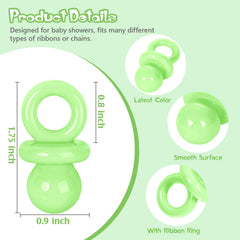 Close-up of XINHUIDALSQ pacifier showing the ribbon-threading ring