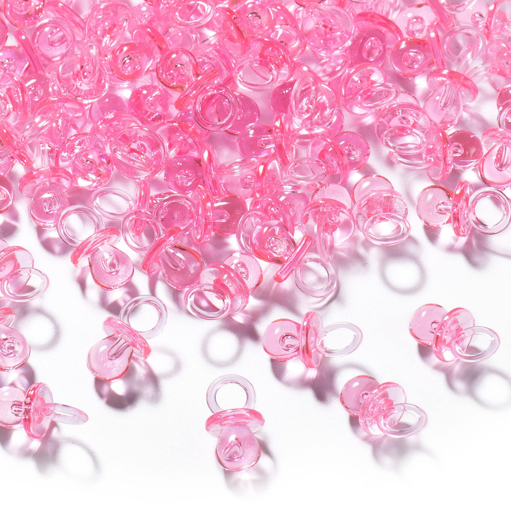 XINHUIDALSQ pink mini acrylic pacifier on table scatter for gender reveal decor