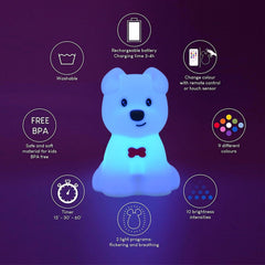 Xinjinhju dog night light features 3 modes for various scenes.