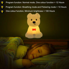 Xinjinhju dog night light offers 9 colors for mood lighting.