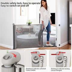 Xixi Home retractable gate adhesive or perforated install on wall