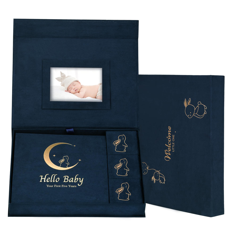 XKDOUS velvet baby book cover with timeless design preserves precious memories.