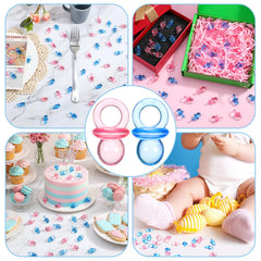 XLIUAX mini acrylic pacifiers can be DIY-friendly charms for necklaces or keychains.