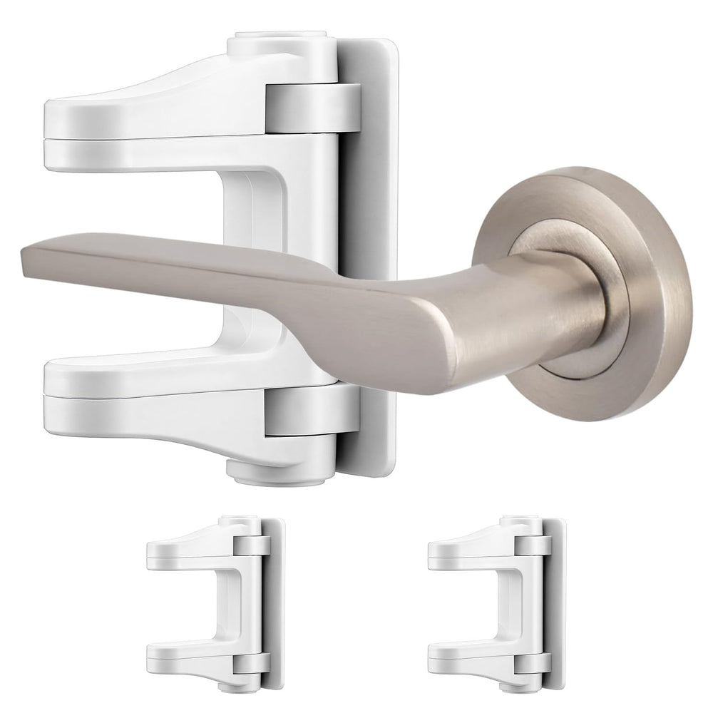 XLIUAX 2-pack door handle locks on a standard door for toddler safety