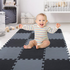 XMTMMD soft foam play mat laid out in 18 tiles for a cushioned play area