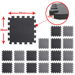 XMTMMD nine black and gray tiles provide bold room accents