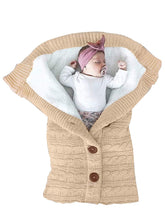 XMWEALTHY infant swaddle khaki front view for cozy warmth.