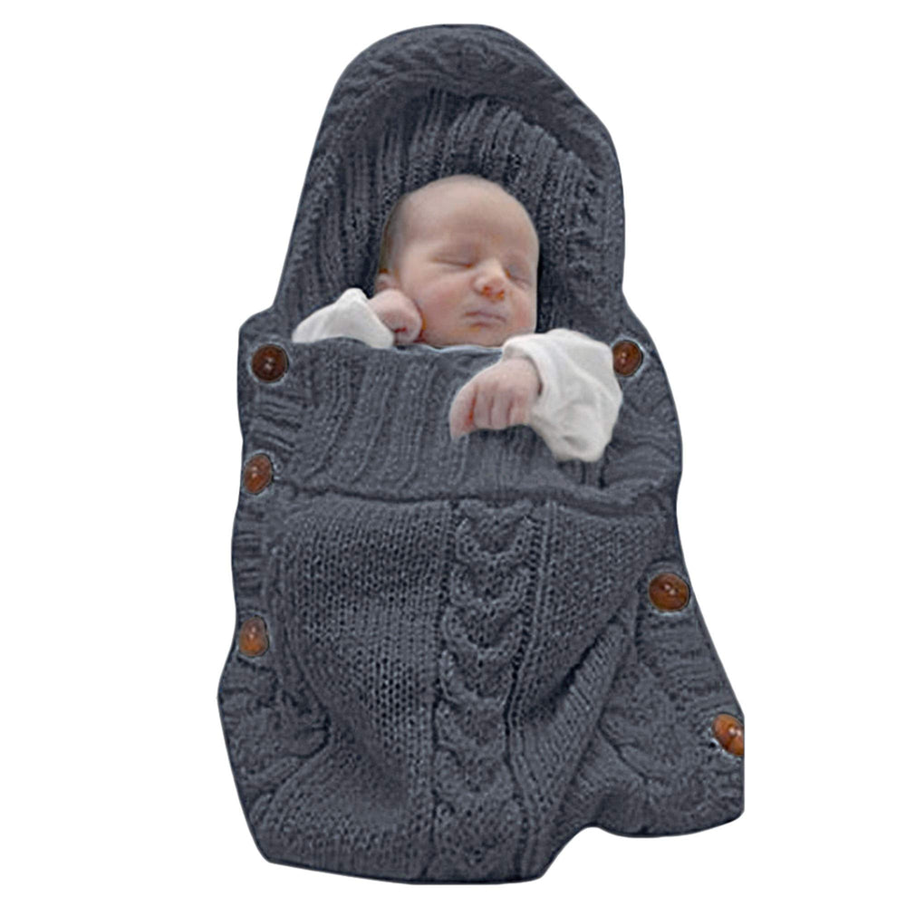 XMWEALTHY newborn wrap knit swaddle black with soft knit fabric for cozy swaddling