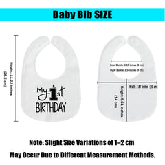 Xoleutpee My 1st Birthday Bib inner cotton for soft skin contact