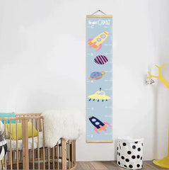 Xorinija Spaceship Height Chart doubles as playful wall decor.