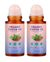 XPDGVS organic castor oil roll-on bottle for easy on the go moisturization