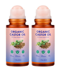 XPDGVS organic castor oil roll-on bottle for easy on the go moisturization