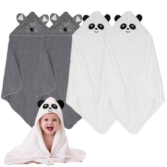 Xpertwarm hooded towel four-pack for newborns and toddlers after bath.