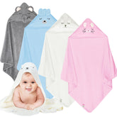 Xpertwarm toddler hooded towel set after bath with plush coral fleece.