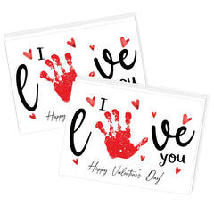 XQF Valentine's handprint card 10-pack ready for keepsake greetings