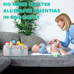 Xuanguo diaper storage basket, large size, keeps baby essentials within arm's reach.