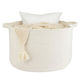 Xuanguo blankets basket round rope for organized blankets and soft storage