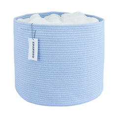 XUANGUO cotton rope basket for baby laundry bin 16x14, space-saving and easy to fold.