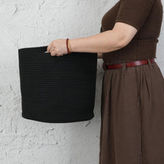 XUANGUO rope basket filled blankets illustrates large capacity for baby essentials