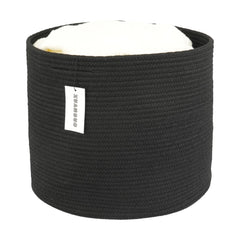 XUANGUO cotton rope basket round closeup shows soft material for gentle nursery storage