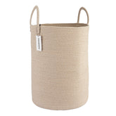 XUANGUO cotton rope laundry basket, large 16x22 inches, ideal for clothes organization.