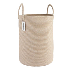 XUANGUO cotton rope laundry basket, large 16x22 inches, ideal for clothes organization.