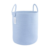 XUANGUO cotton rope laundry basket on floor with durable handles for easy transport
