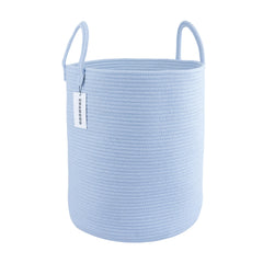XUANGUO cotton rope laundry basket on floor with durable handles for easy transport