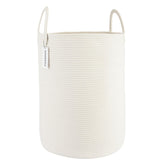 XUANGUO cotton rope laundry basket large white for clothes and blankets.