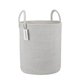XUANGUO cotton rope laundry basket tall with handles for easy transport and organized laundry.