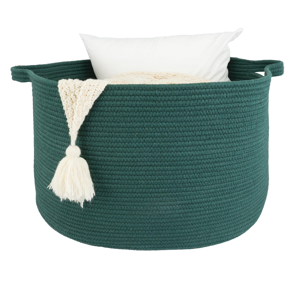 XUANGUO large cotton rope basket for blanket storage with durable, odor-free design.