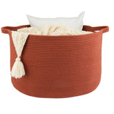 XUANGUO large cotton rope basket with blankets for versatile storage in any room.