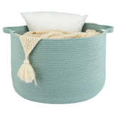 XUANGUO large cotton rope basket with handles for easy blanket storage