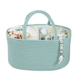 XUANGUO large diaper caddy organizer in green with ample space for diapers and wipes, within reach