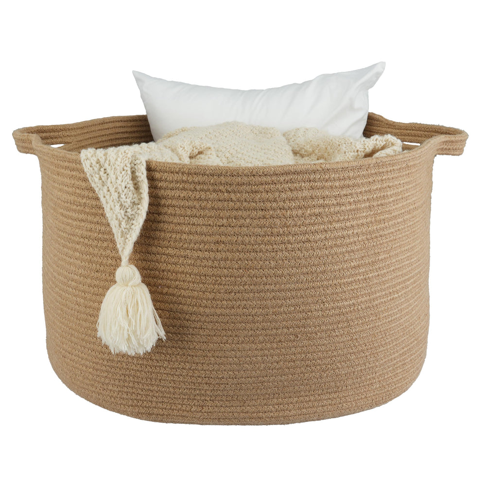 Xuanguo large rope basket for blankets offering ample storage and clutter reduction