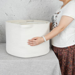 Xuanguo laundry basket large cotton rope for bathroom and laundry tasks