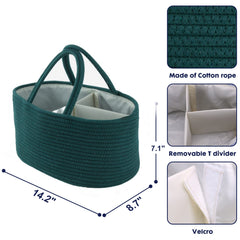 XUANGUO nursery caddy with removable dividers adapts to nursery storage needs.