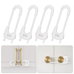 Xuanxi Star 4-pack cabinet locks in package protect curious children around cabinets.