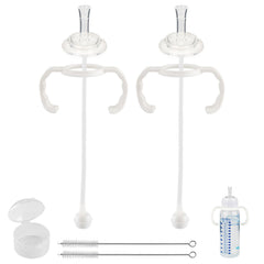 XUNICUTE straw cup kit fits Dr Brown narrow bottles for a smooth transition