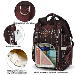 Xunteny Boho Diaper Bag insulated bottle pockets keep bottles warm