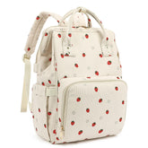 Xunteny corduroy diaper bag backpack with a spacious main compartment for easy baby essentials access.