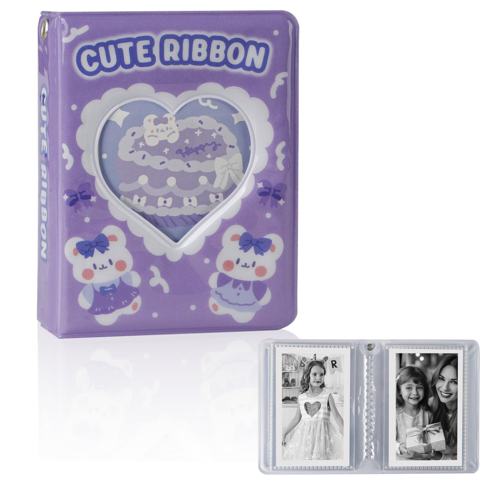 Xuweicn mini photo album 40 pockets for easy sharing of 3 inch prints