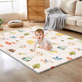 XVISHX baby play mat laid on floor providing cushioned crawling space