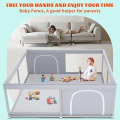 XVISHX Baby Playpen 360 vision for easy supervision from any room