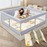 XVISHX baby playpen with mat, 50x50 inches, spacious and safe for toddlers.