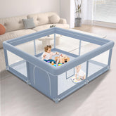 XVISHX baby playpen 50x50 setup creates a safe indoor play area.