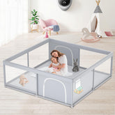 XVISHX Baby Playpen full setup showing expansive play space for kids