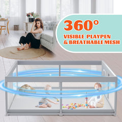 XVISHX Playpen Waterproof Oxford fabric resists spills for easy cleanup