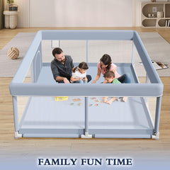 XVISHX playpen works indoors or outdoors for versatile supervision.