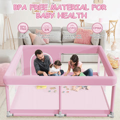 XVISHX playpen waterproof fabric protects interior from spills